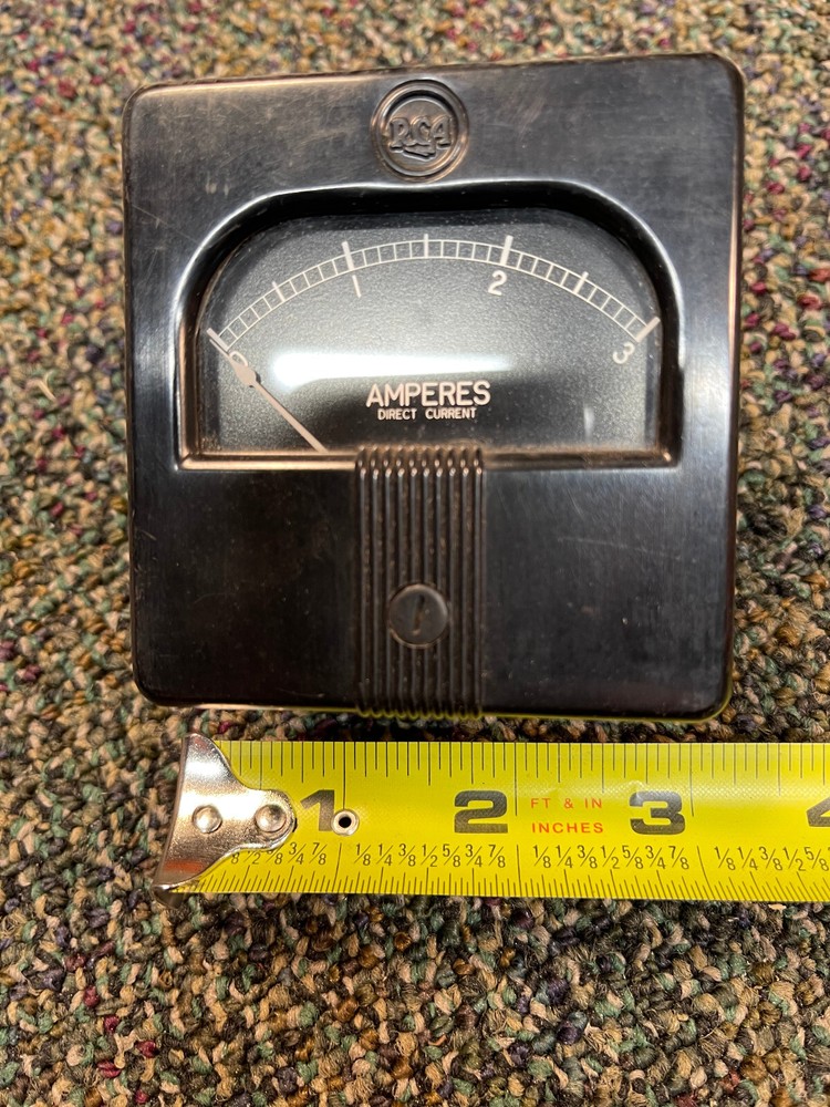 Vintage RCA Ampers Direct Current Panel Meter