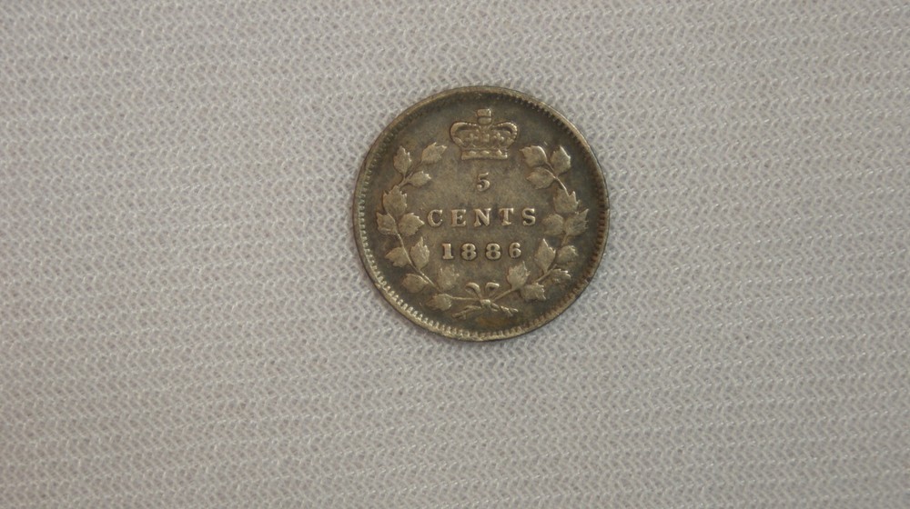1886 Canada 5 Cent Coin-  5C