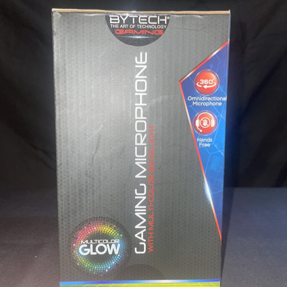 New Bytech Adjustable Gaming microphone - new- Multi Color Backlight Hands Free