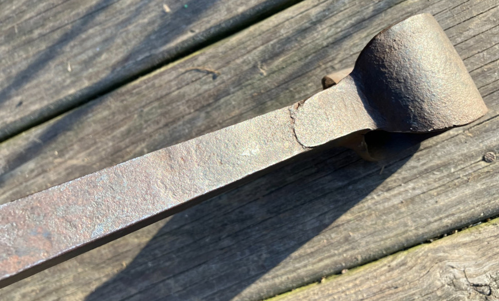 Antique 35" Hand Forged 3" T Handle Auger