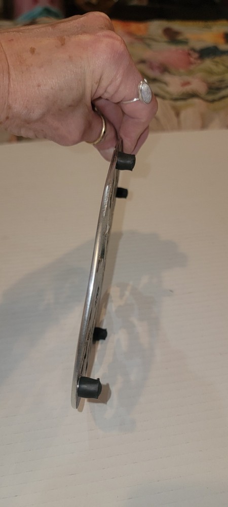 Fluer de lis silver trivet