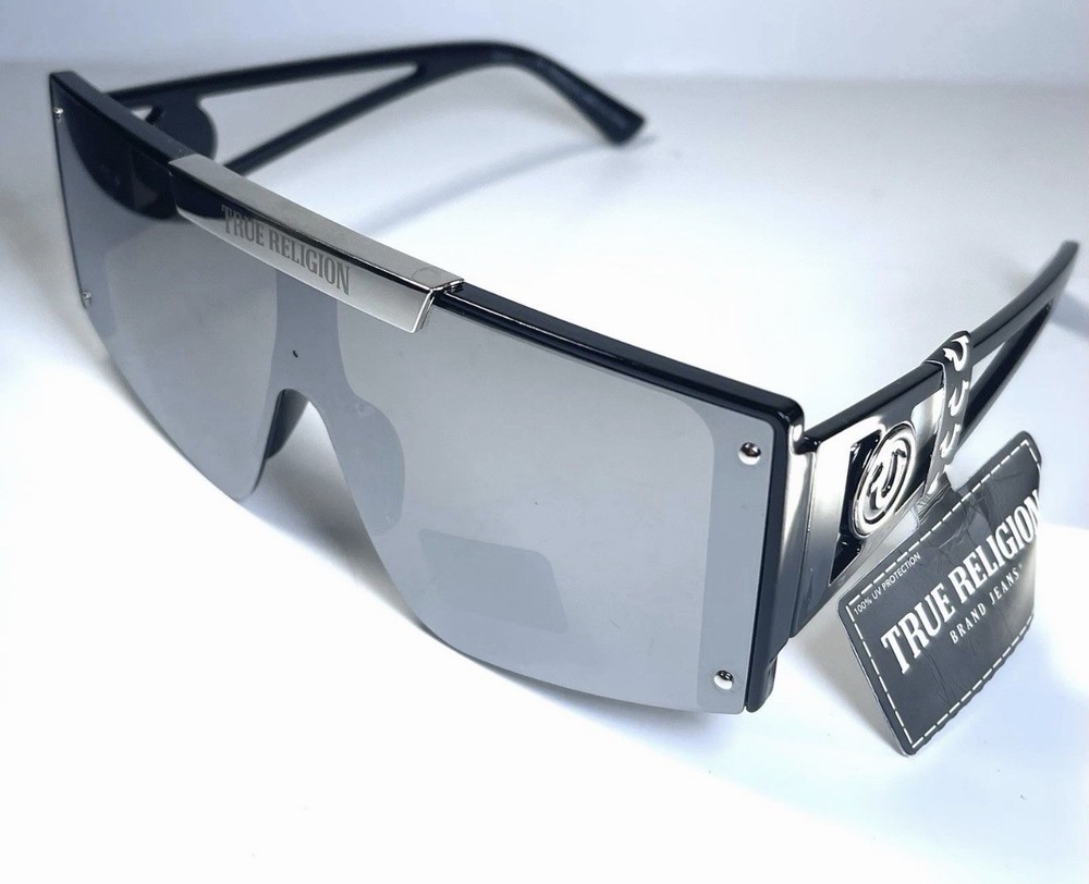 TRUE RELIGION Black Oversized Shield TR56852XK Sunglasses
