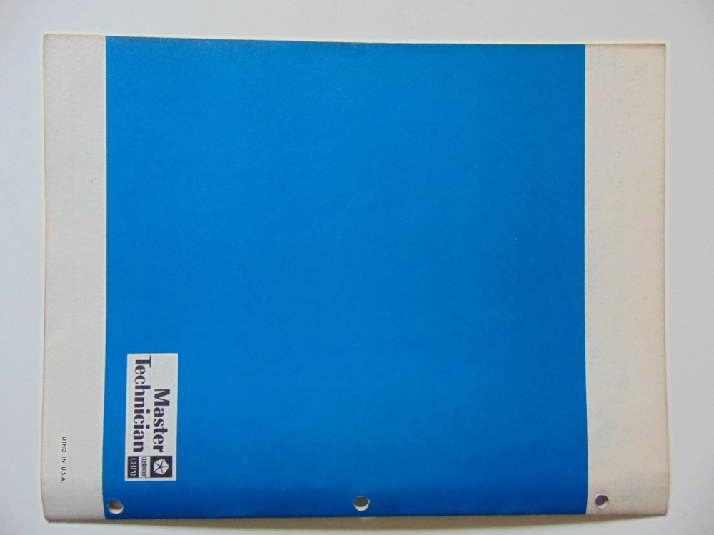 Original 1971 Master Technicians Auto-Temp II Reference Book-Plymouth,Dodge