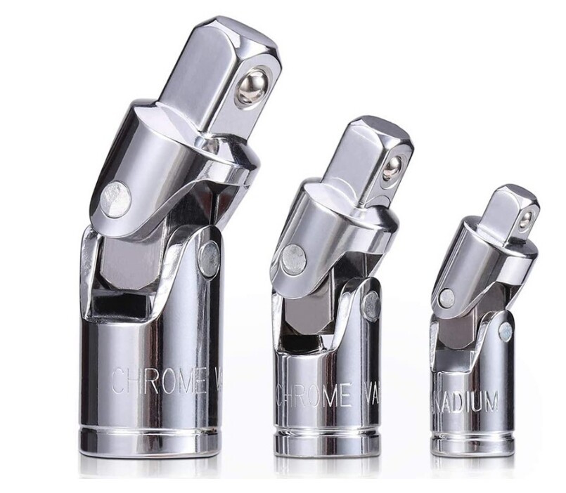 Universal Joint Sleeve Adapter 1/4" 3/8" 1/2" Steering Socket Adapter Set