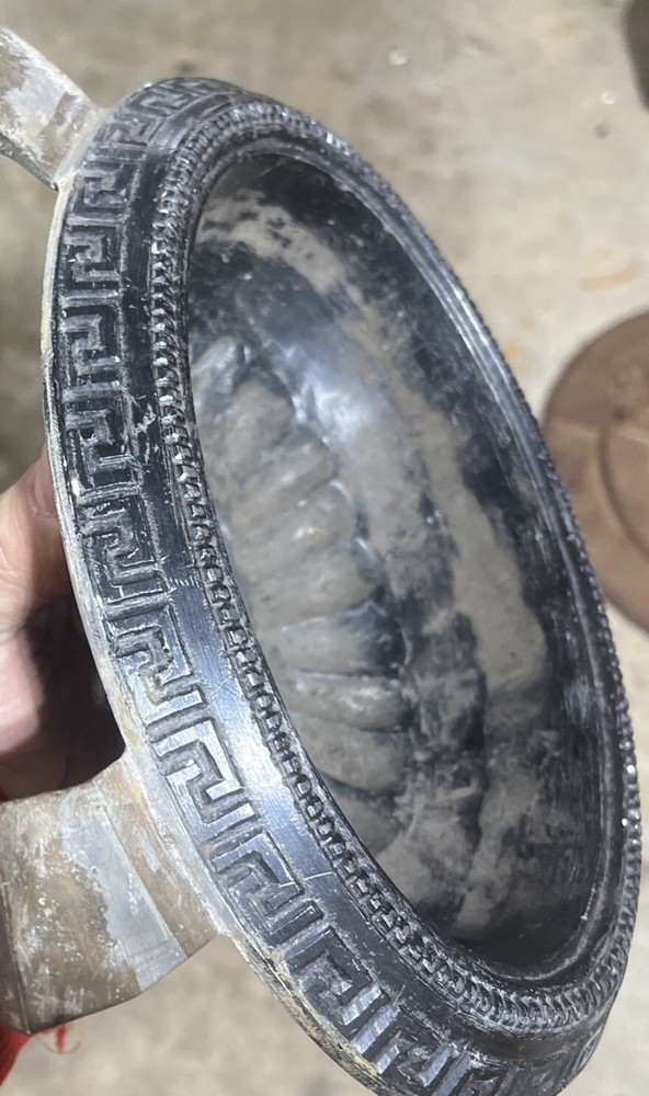 Vintage Cast Iron Urn Oval Planter