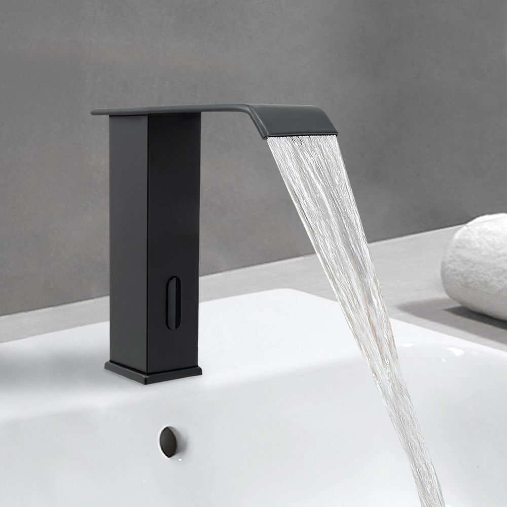 Touchless Waterfall Bathroom Faucet with Infrared Sensor for Easy Use