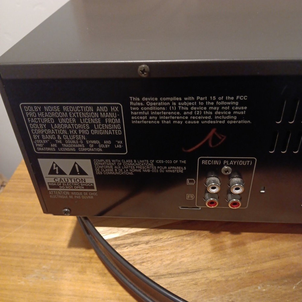 Technics RS-TR272 Dual Cassette Deck Feather Touch Control ONLY DECK 2 WORKS