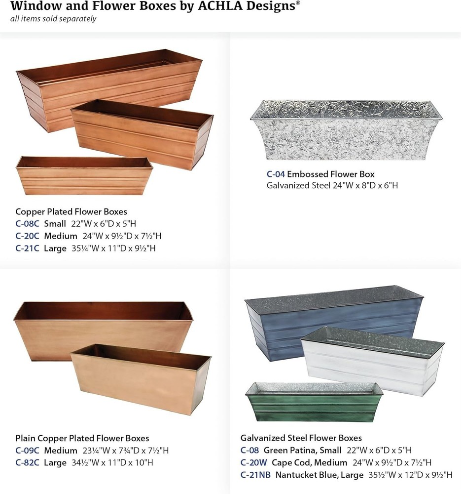 NEW Window Flower Box Planter Large Copper