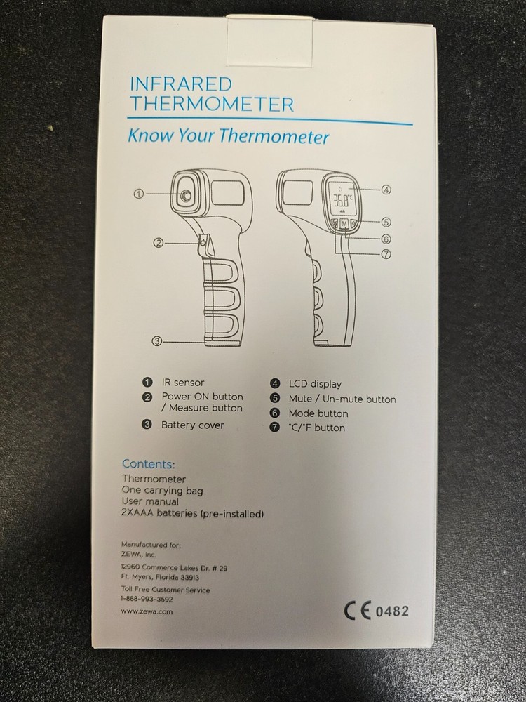 non contact thermometer Zewa