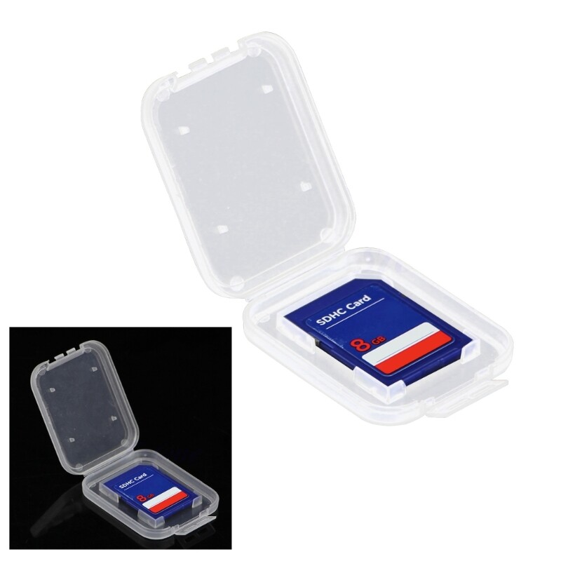 Clear Standard Memory Card Case Storage Holder Box 10PCS/Set