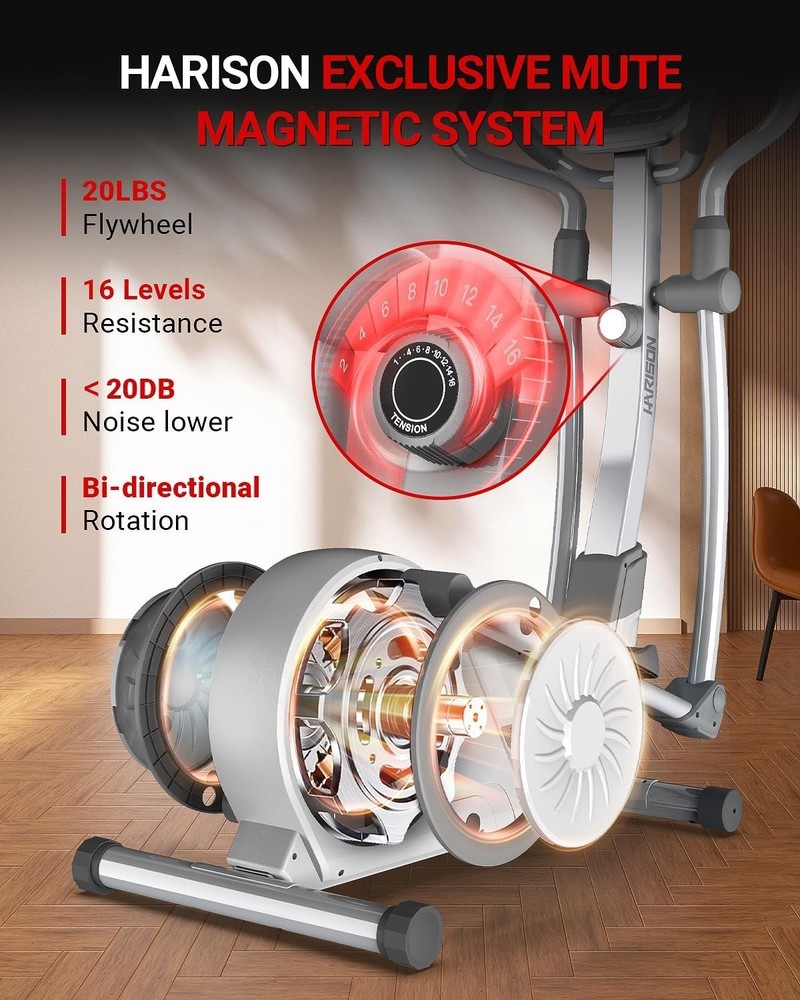 HARISON Elliptical Machine for Home,Magnetic Elliptical Exercise Machine