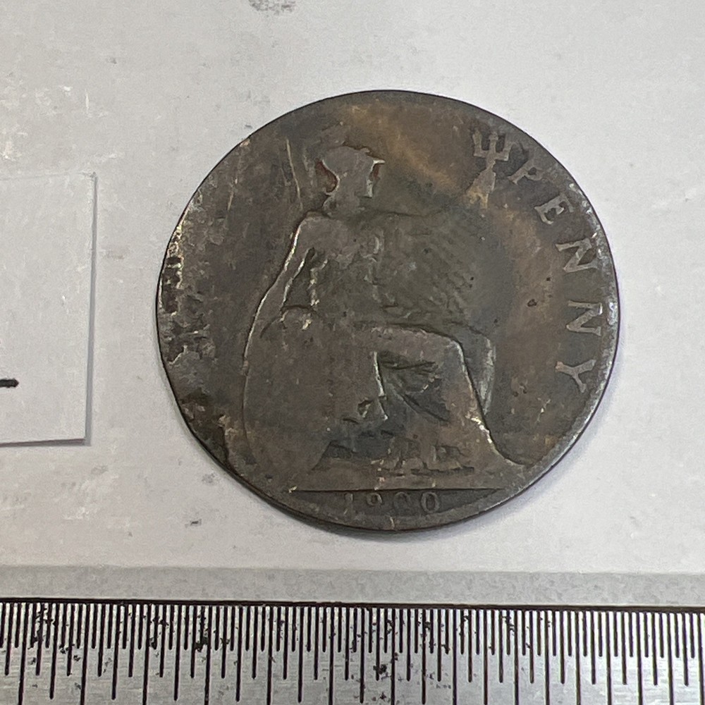 1900 British Half Penny - Free Shipping