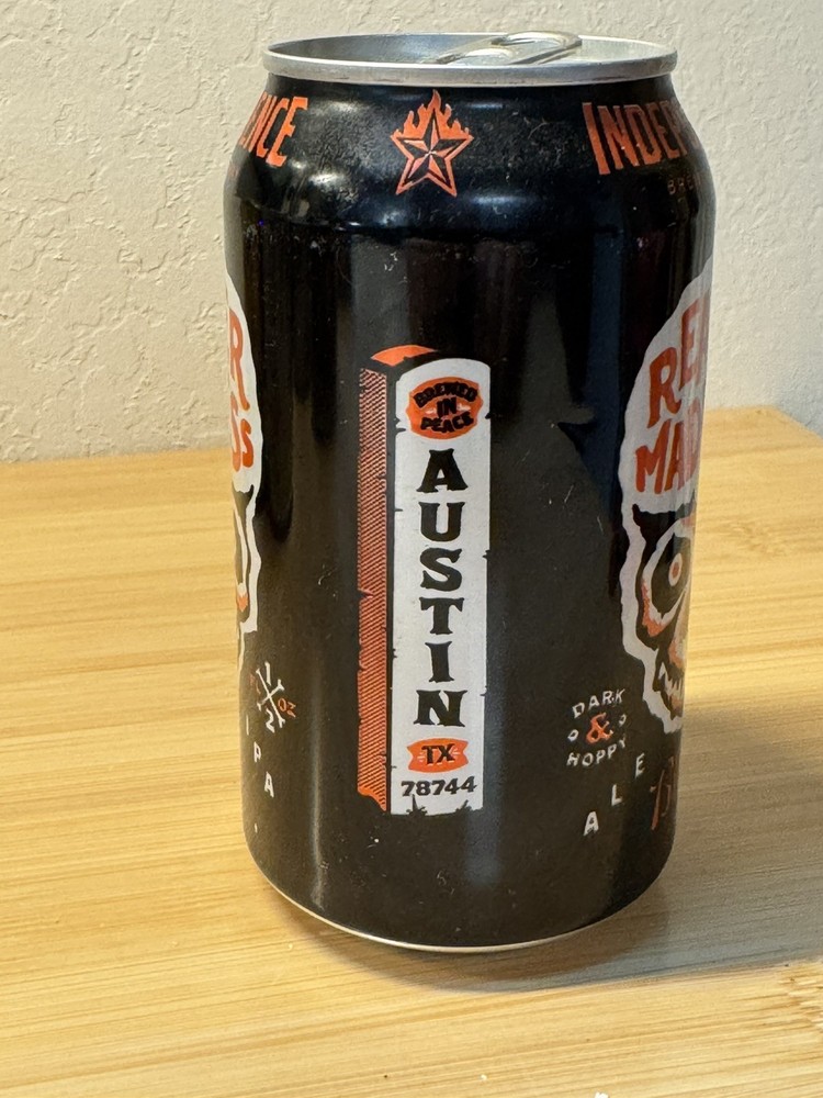 Reaper Madness Black Ale - Empty Beer Can - Independence Brewing