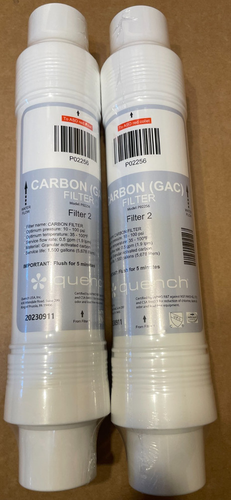 Quench Carbon (GAC)  Filter For Bottomless Water Cooler 2 Pack Model P02256