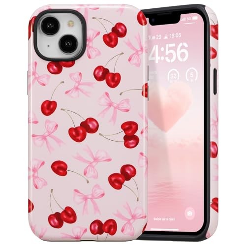 Case for iPhone 14 Plus/iPhone 15 Plus, iPhone 14 Plus/15 Plus Pink Bow/Glossy