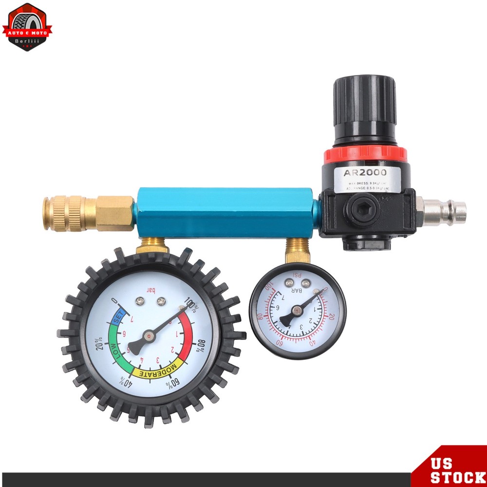 46PCS Petrol Diesel Engine Compression Tester Leak Down Diagnostic Tool Kit