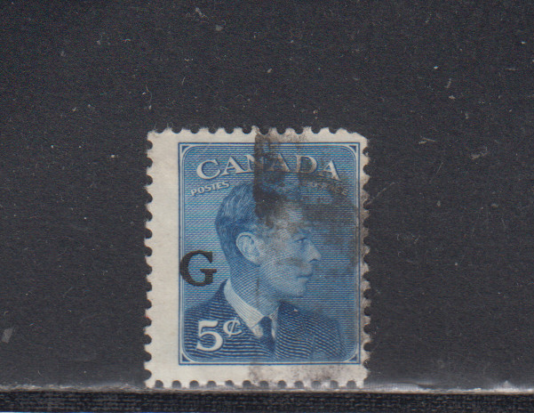 CANADA - 1950 - USED - SCOTT #  O20  OVERPRINTED G