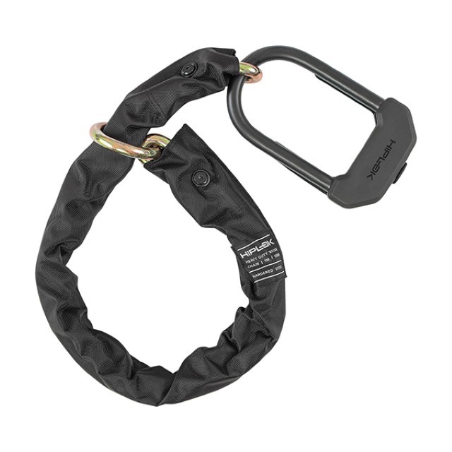 Hiplok DXXL Black Maximum Security Motorcycle eBike Cycle D Lock & Loop Chain