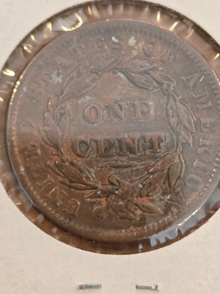 1838 Large Cent Almost Uncirculated conditon