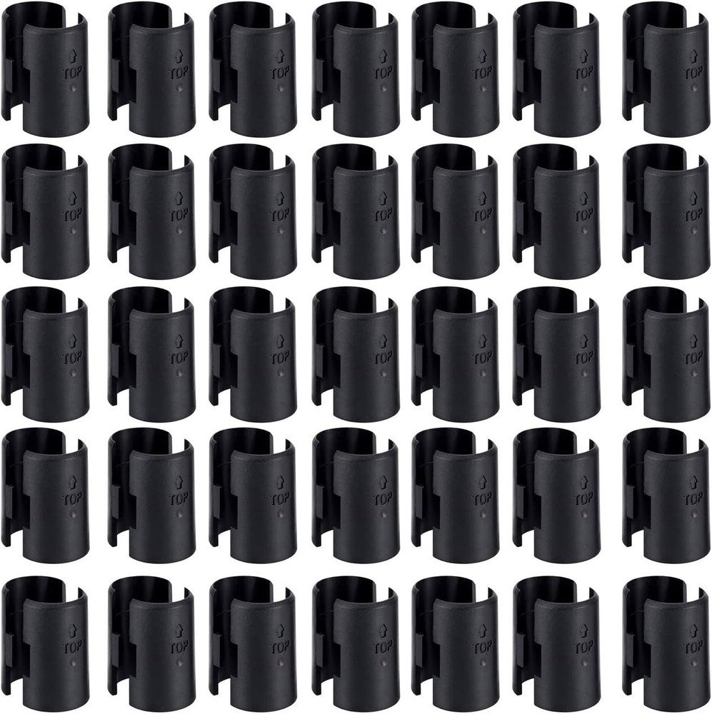 50-Pack Black Wire Shelf Clips for 1" Post Shelving - Secure and Durable