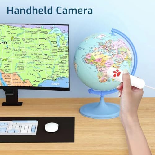 INS-3 Handheld Webcam/USB Document Camera for Classroom Built-in Mic Light Au...