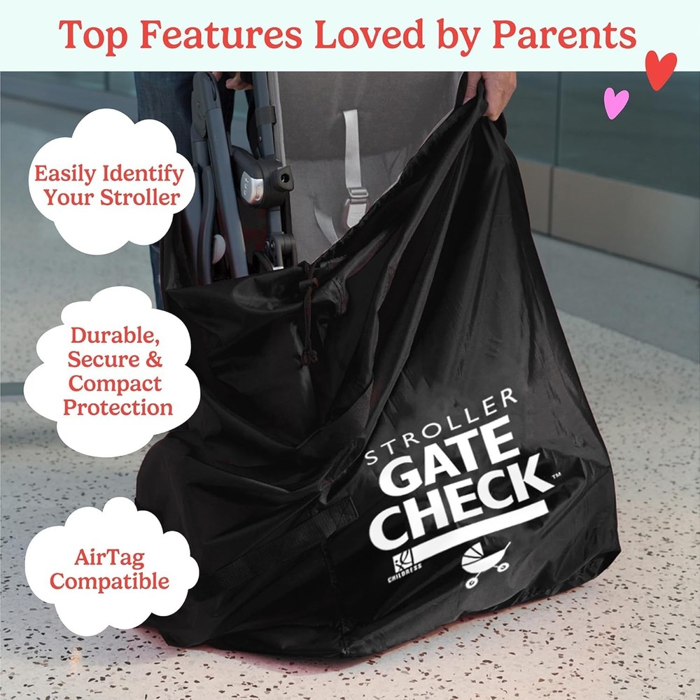 Gate Check Bag for Single & Some Double Strollers - Travel Bag for Airplane, ...