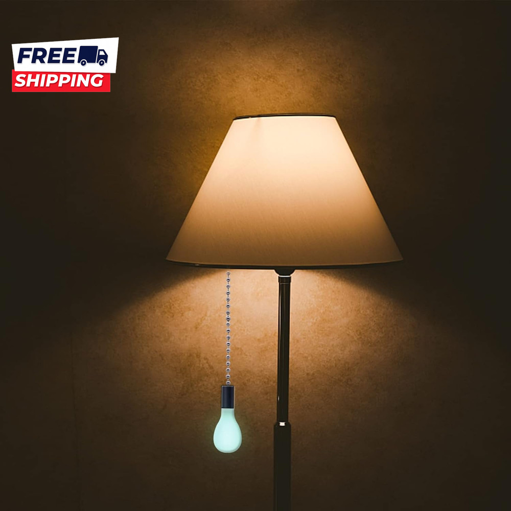 Black Ceiling Fan Pull Chain Set 2Pack 3Mm Diameter Beaded Fluorescent Decorati