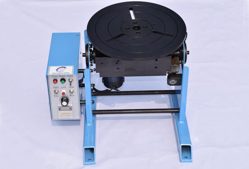 30KG Loading Welding Positioner Turntable Timing Function, With 200mm Chuck