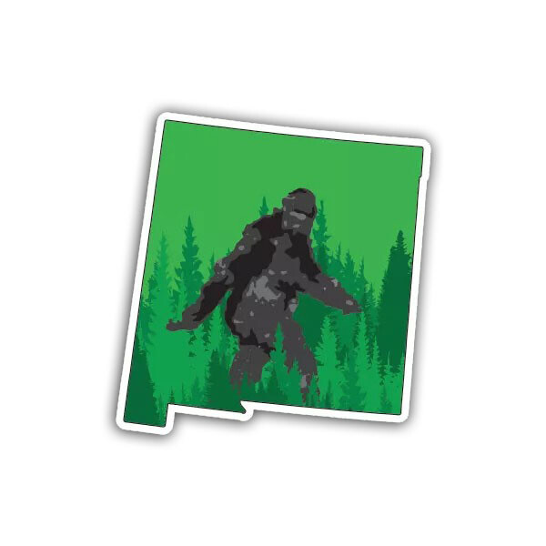 New Mexico State Flag Bigfoot Sticker Decal