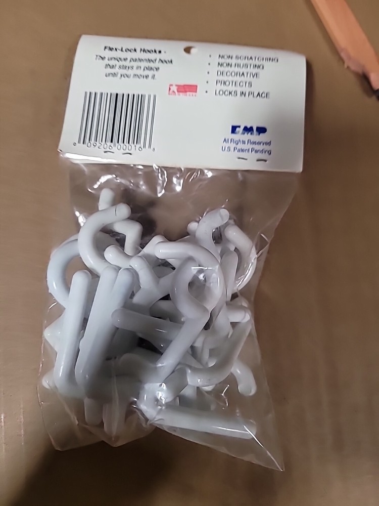 Locking Pegboard Hooks Flex Lock J Style Peg Board Tool Packs of 16