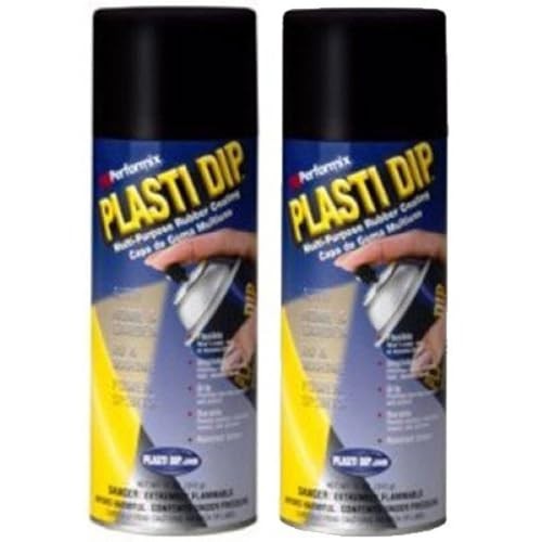 2 Pack Mulit-Purpose Rubber Coating Spray Black 11oz
