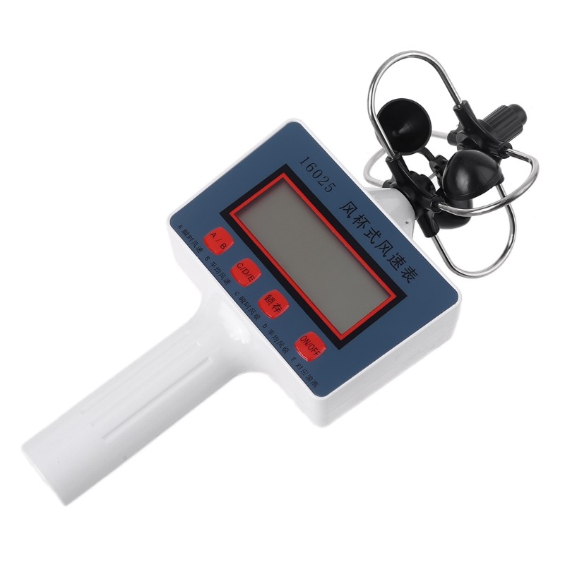 Digital Cup Style Anemometer Wind Speed Gauge Average Instantaneous Wind Speed