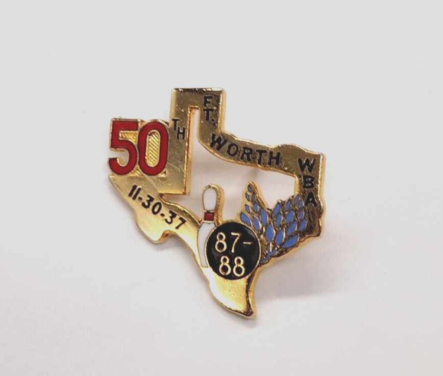 Ft Worth Texas Bowling 87-88 WBA 50th Lapel Pin
