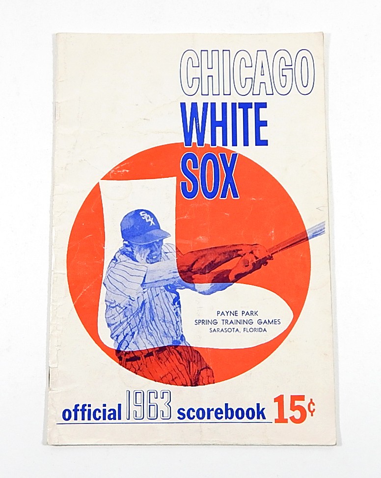 1963 Chicago White Sox Official Scorebook Program Not Scored