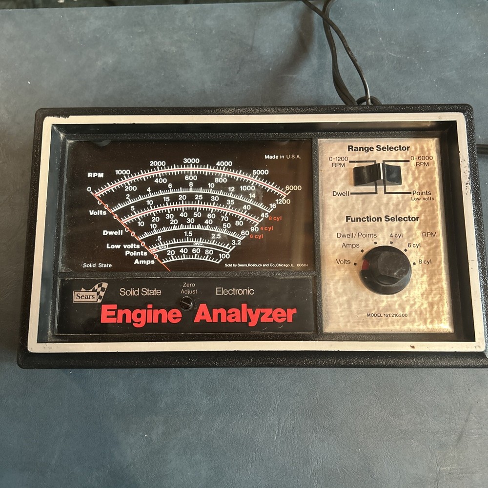 Sears Solid State Electronic Engine Analyzer Model 161 216300 USA Made K-84
