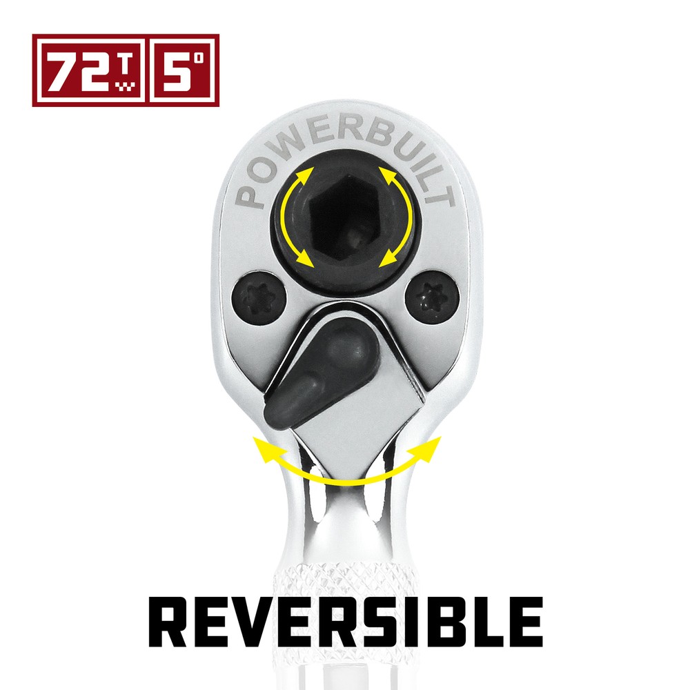 Powerbuilt 1/4" DR. SOCKET&BIT DRIVER MINI RATCHET - 940478