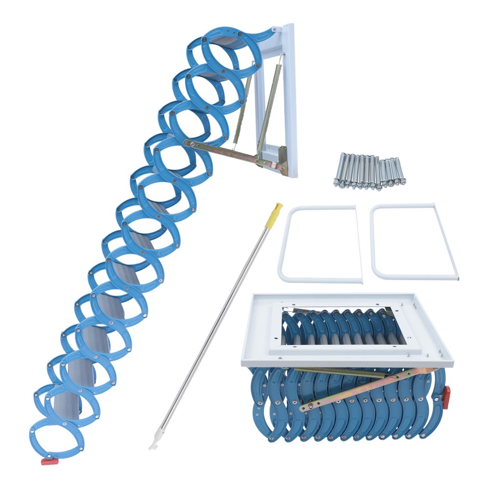 Attic Ladder Attic Pull Down Ceiling Ladder Access Stairs Carbon Steel Folding
