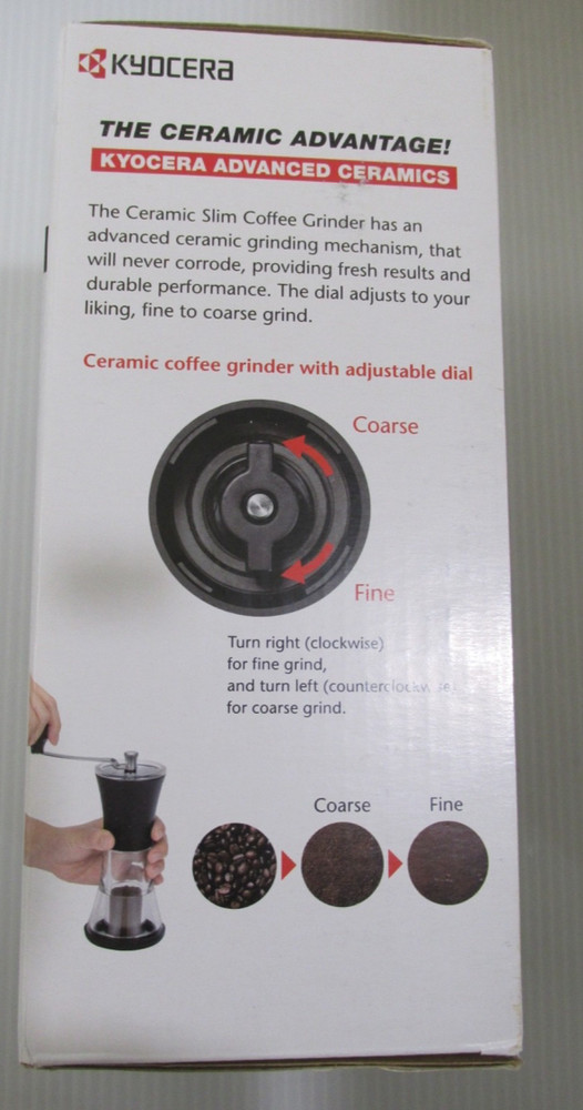 NEW Kyocera Advanced Ceramic Coffee Grinder Black CM 40