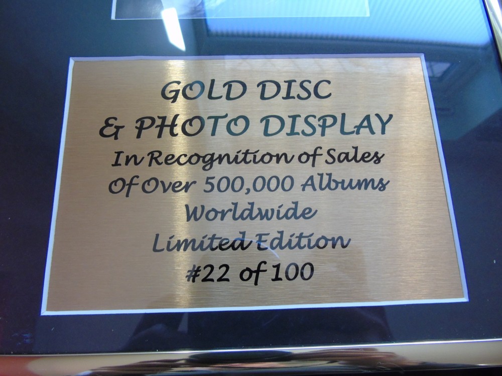 DAVID BOWIE Large Framed Gold Disc Limited Edition