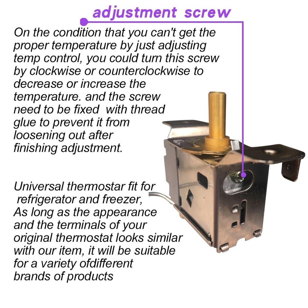 Universal Fridge/Freezer Thermostat Refrigerator Temperature Control , Thermo...