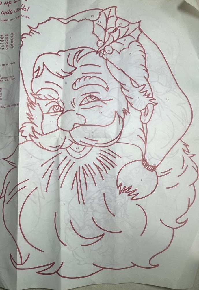 1989 Needle Magic Classic Santa Claus Reuseable Crafting Pattern & Instructions