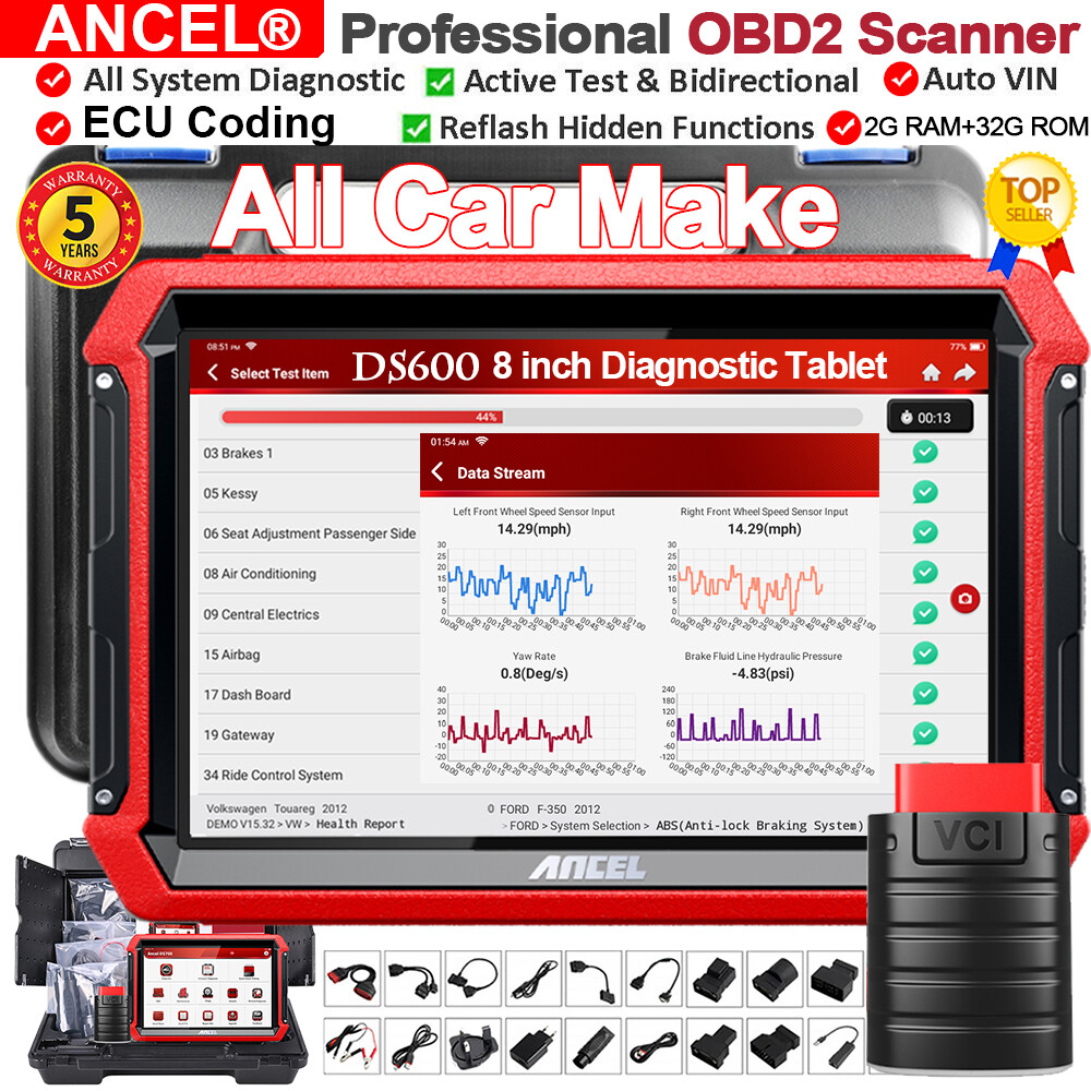 ANCEL Car ECU Coding Bidirectional Diagnostic Tool Full System OBD2 Scanner Tool