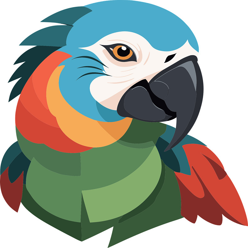 30 Custom Modern Parrot Personalized Address Labels