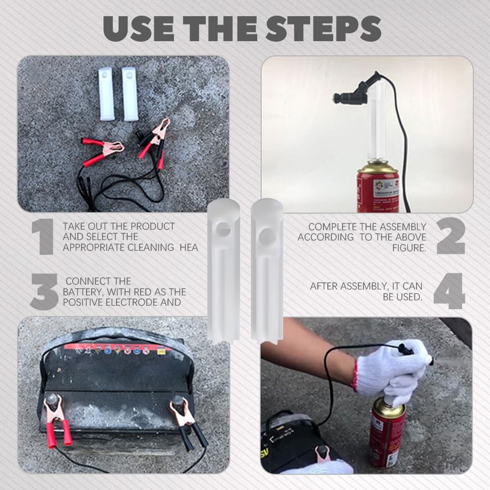 PACLVIO 4Pcs Fuel Injector Cleaner Kit, Universal Flush...