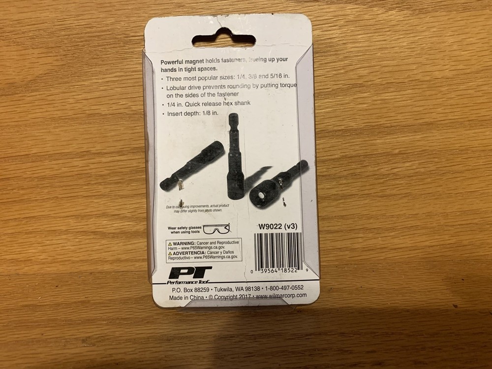 Performance Tool® 3-Pc Quick-Change Magnetic Nutsetter #WL-W9022