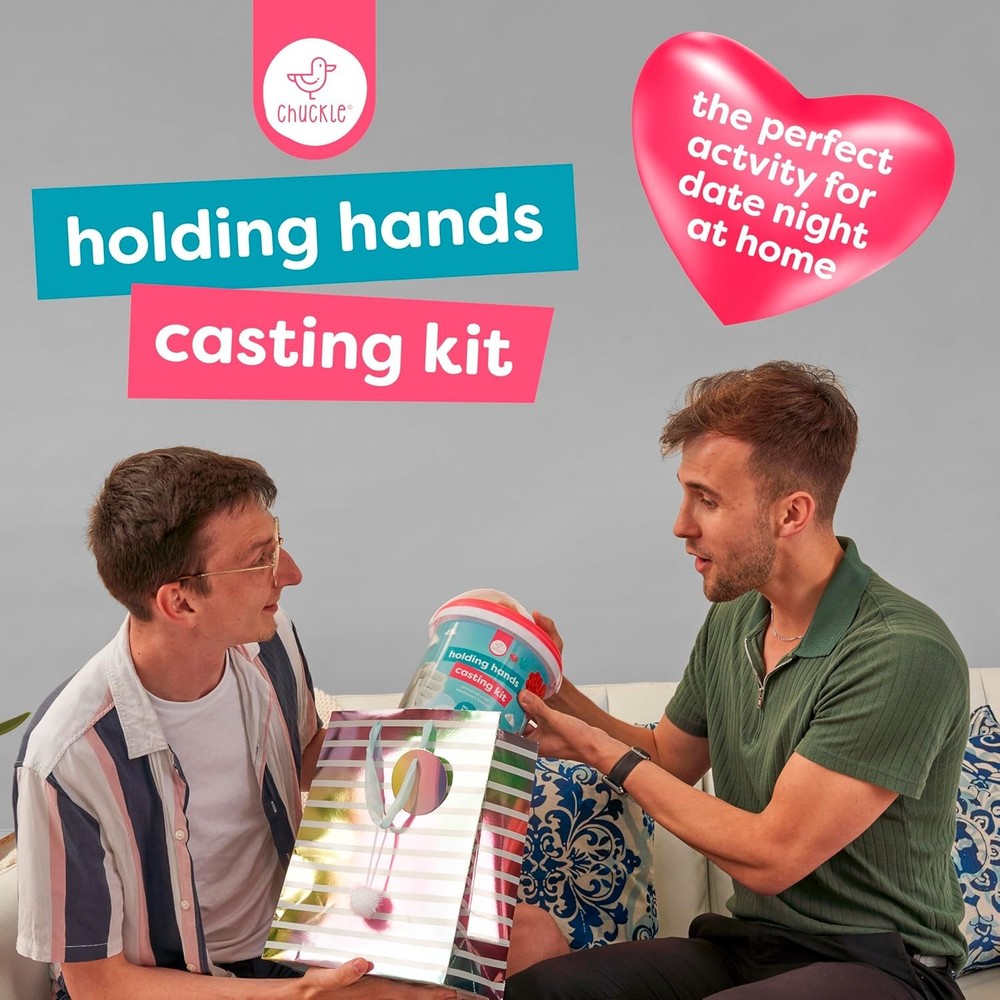 chuckle Holding Hand Casting Kit for Couples with Base & Couples,