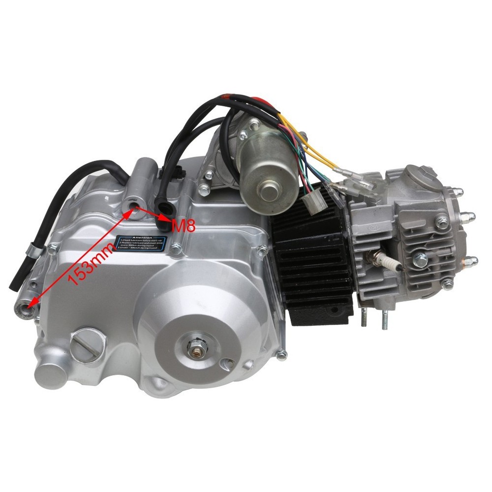 4 stroke 125cc Engine Motor 3-Speed Semi Auto w/ Reverse Electric Start Full kit