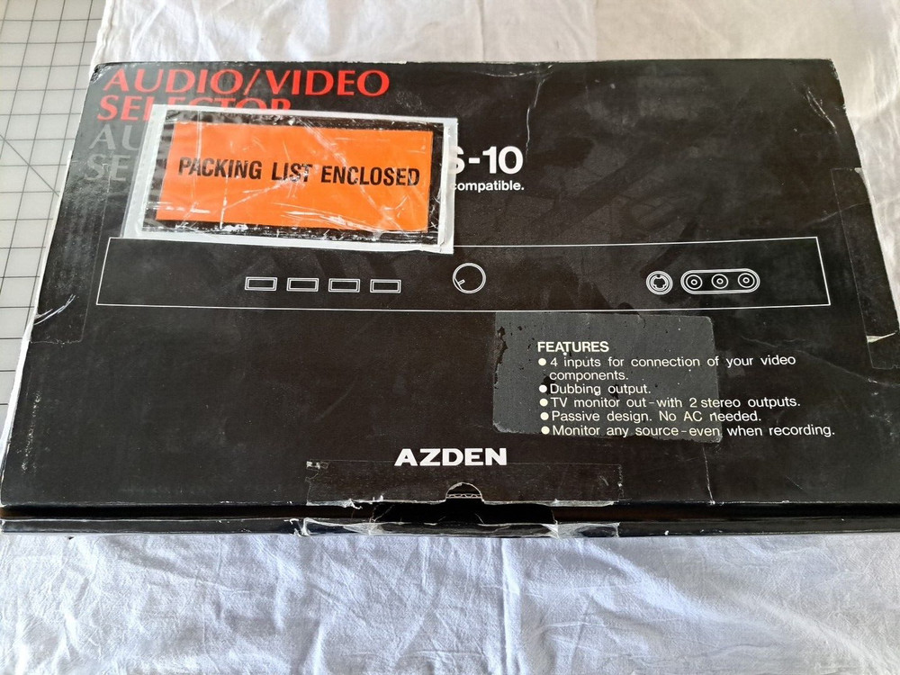 Azden AV Selector AVS-10 4 Inputs