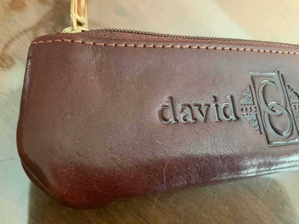 David Oscarson Pen Brown Leather Pouch Case