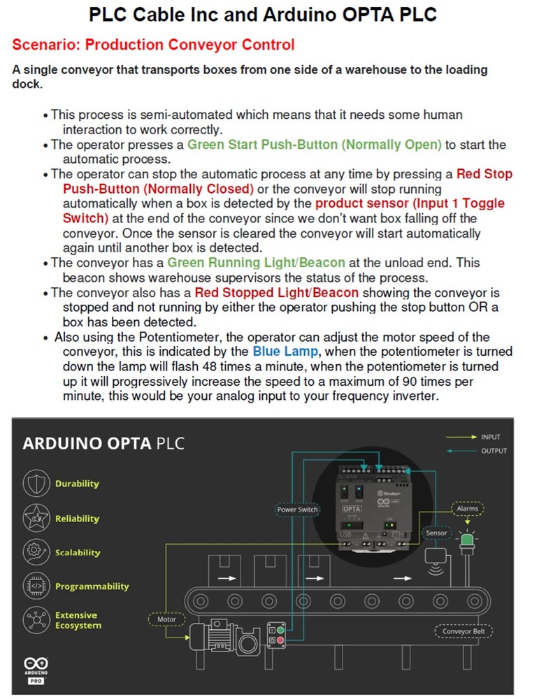 Arduino IDE OPTA Starter PLC Trainer Pro Industrial IoT Ethernet